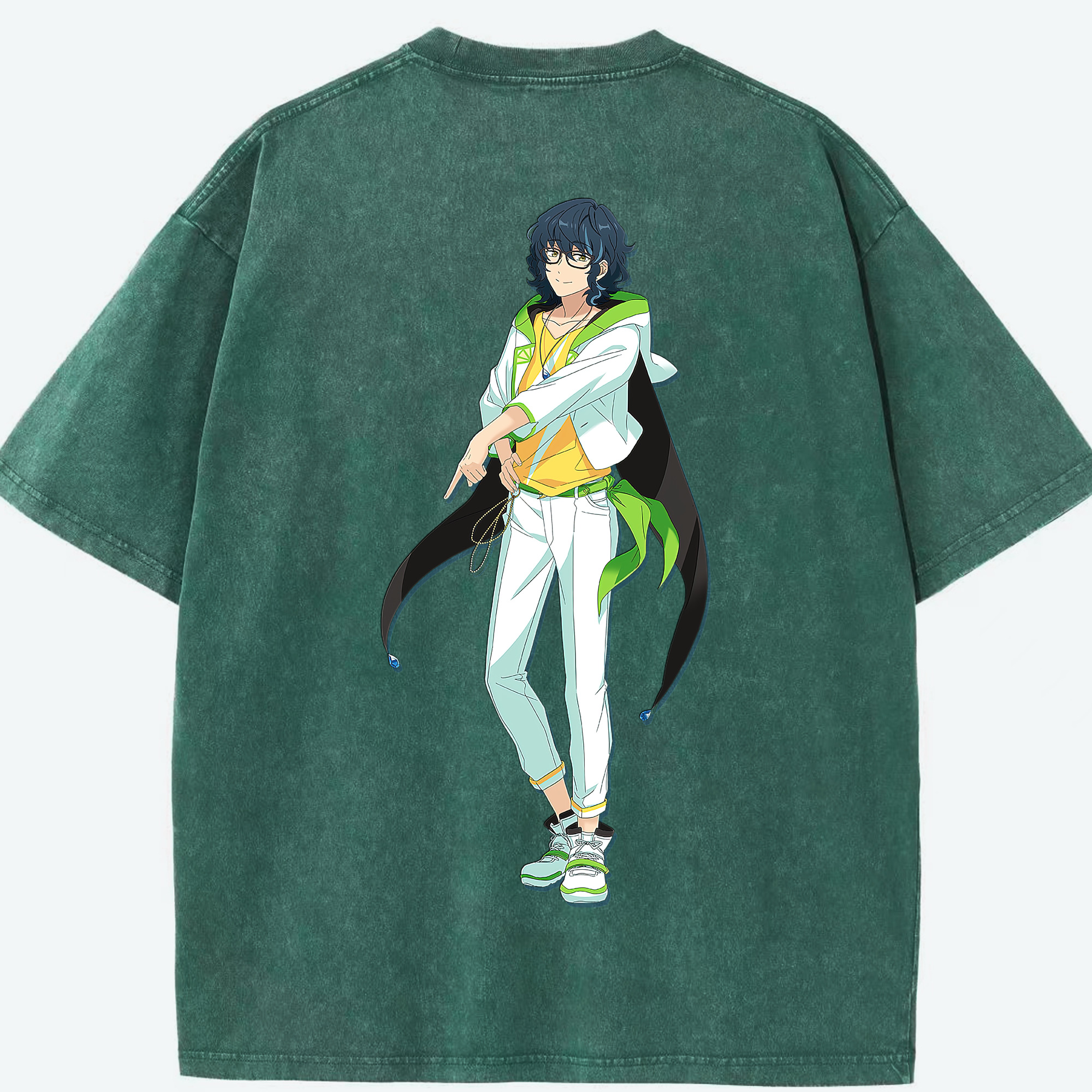 （画像用） あんさんぶるスターズ! Ensemble Stars 綿100% ヴィンテージ風 半袖Tシャツ（背面プリント）